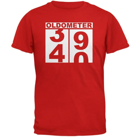 Milestone Birthday Oldometer Odometer Turning 40 Mens Soft T Shirt