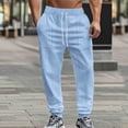 thumbnail image 2 of Cavosen Cargo Pants for Men Drawstring Leggings Breathable Trousers with Pockets Solid Color Soft Athletic Versatile Sweatpants, 2 of 9