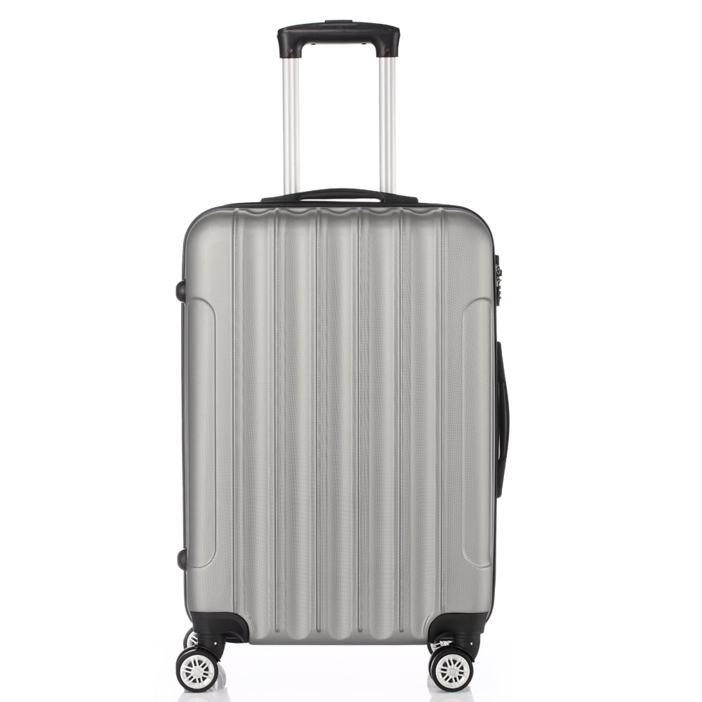 Private Jungle luggage Expandable suitcase 3 piece set PP material with Lock Spinner carry on Hard- side 20in24in28in,Silver Gray Private Jungle luggage Expandable suitcase 3 piece set PP material with Lock Spinner carry on Hard- side 20in24in28in,Silver Gray