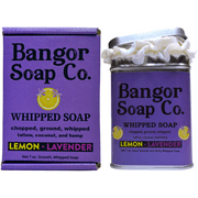 Bangor Soap Co.'s SWEET LEMON LAVENDER Pure, Natural Whipped Soap with the FINEST Tallow, Coconut, and Hemp, for the SMOOTHEST Lather in Skin Care