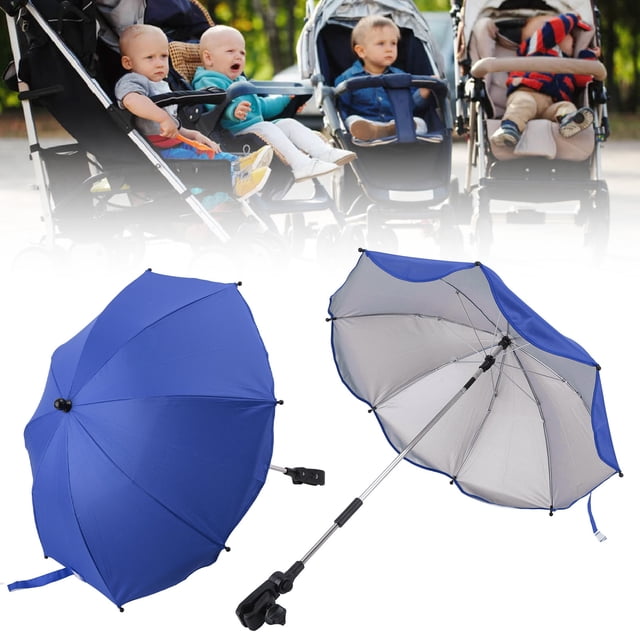 Sombrilla Para Cochecito De Bebé, Paraguas Para Cochecito, Universal, Fuerte Resistencia Al Viento, 360 Grados, Ajustable Con Clip Para Cochecito