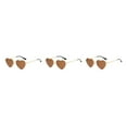 thumbnail image 3 of maskred PVC Heart-Shaped Glasses Non-Slide Silicone Nose Pads And Mulitple Colours For Chic Look Gold Metal tea color 3Set, 3 of 6