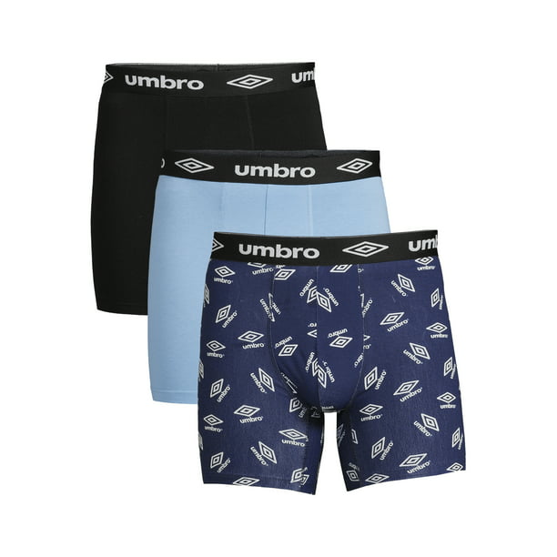 Umbro Men's Cotton Stretch Boxer Briefs, 3-Pack - Walmart.com