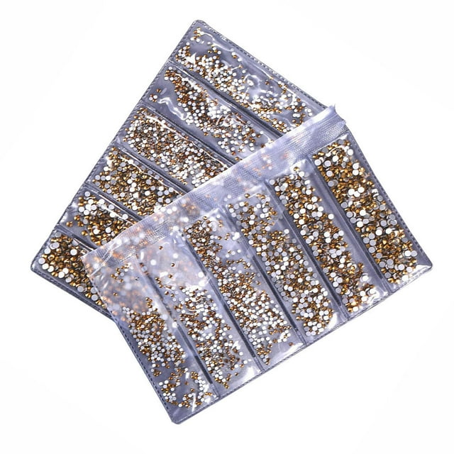 Manucure en Résine avec Strass Cristal, Accessoires de Nail Art DIY, Or