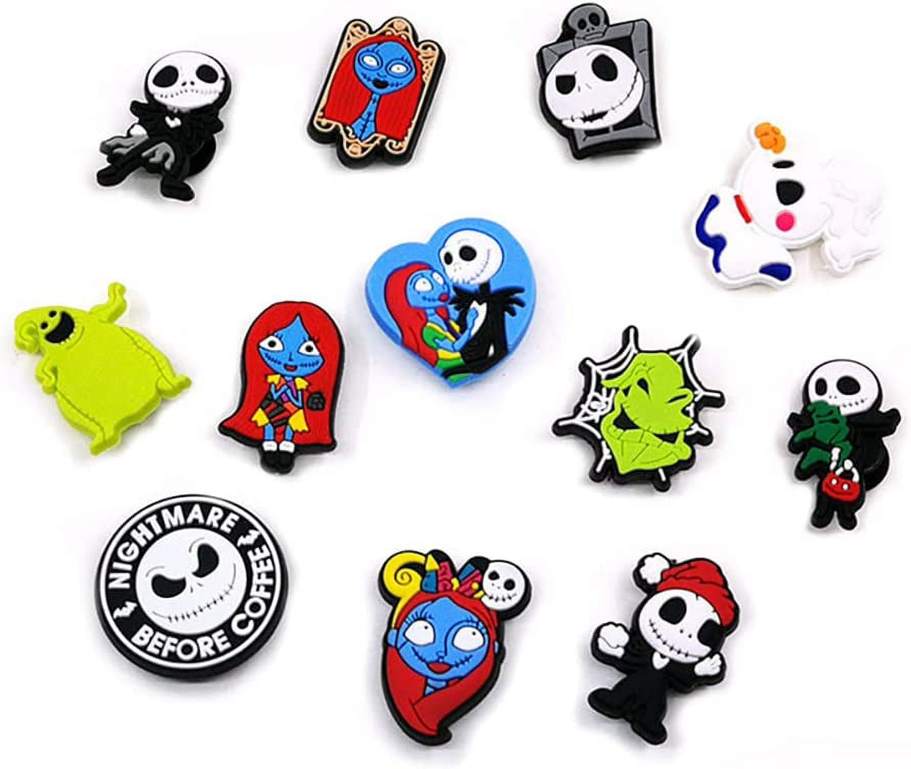 set10-25PCS The Nightmare Before Christmas Croc Charms Garden Shoe  Accessories Buckle Fit Clogs Decaration Sandals Decorate Gift