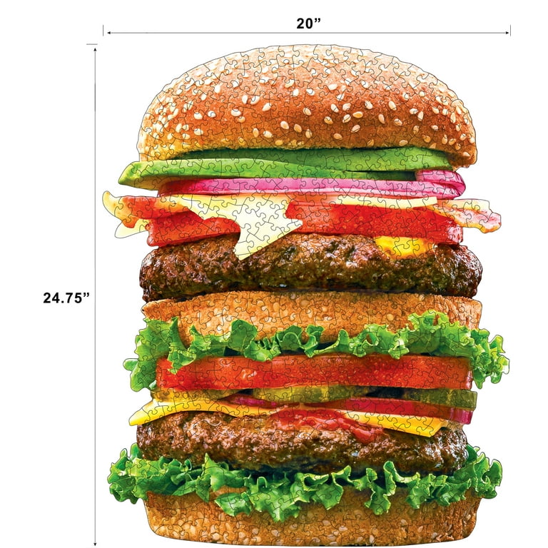 すぐったレディース福袋 Cra-Z-Art BIG Shaped 500-Piece Juicy Burger Jigsaw Puzzle ジグソーパズル