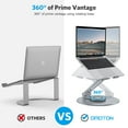 Adjustable laptop stand with 360degree swivel base, ergonomic laptop