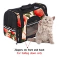 thumbnail image 4 of Peach Sherpa Carrier Bag – Durable 900D Oxford Cloth Fabric Pet Travel Bag with Nylon Webbing, 17x10x11.8 inches, Black Color., 4 of 7