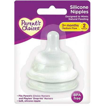 Parents Choice Parent Choice 2pk Disposables Nipple Med