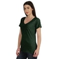 thumbnail image 3 of Inkmeso V Neck Basic Tee Classic fit short sleeves Tshirt For Women Summer Cotton Tops XS,3XL, 3 of 8