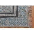 thumbnail image 5 of Casavani Flat Weave Cotton Bedroom Area Rug,Blue 4x15 ft, 5 of 6