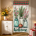 thumbnail image 5 of Festive Design Welcome Banner Decorative Seasonal Green Red Christmas Elements for Front Porch Holiday Decoration Indoor Outdoor, 5 of 9