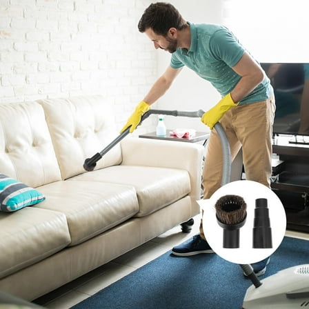 FRCOLOR  Vacuum Parts Connector Brush Tool for Cleaning Accessories Black