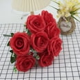 thumbnail image 1 of Hongchun Rose Rouge Artificielle Fausse Fleur Décoration Maison Vacances (Rouge), 1 of 3