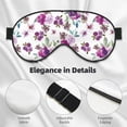 thumbnail image 4 of Xecao Violets Flowers for Soft Fluffy Sleeping Blindfold, Nap eye cover tailored for the utmost comfort for girls, women, kids, and adults., 4 of 7