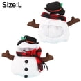 thumbnail image 2 of Disfraz de muñeco de nieve para mascotas, disfraz divertido para perros y gatos, disfraz vertical para mascotas MFZFUKR BST3000709-3, 2 of 6