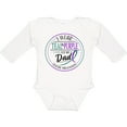 thumbnail image 3 of Inktastic Suicide Prevention- I Wear Teal and Purple for My Dad Boys or Girls Long Sleeve Baby Bodysuit, 3 of 5