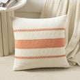 thumbnail image 2 of Fancy Homi Set of 2 Boho Coral Decorative Throw Pillow Cover 16x16 inch for Couch Bed Sofa, Aesthetic Modern Organic Farmhouse Home Decor, Soft Cotton Cute Accent Macrame Woven Cushion Case, 2 of 5