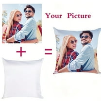 1pc Custom Fun Face Plush Photo Printed Pillowcase, DIY Personalized Pillowcase, suitable for couples, pets, friends, suitable for weddings, festivals, parties, Mother's Day, Father's Day,
