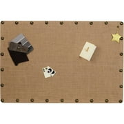 Linon Burlap Nailhead Corkboard, Medium Size, Assembled