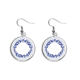 thumbnail image 1 of La cultura china flor azul Pendientes pendientes de plata colgantes joyas señora Unbranded M, 1 of 3