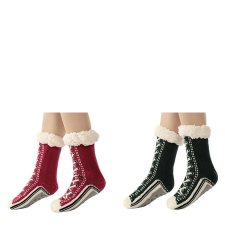 Wijhcboe 2 Pack Slipper Tights for Women Cotton Socks For Women With Lingerie for Women with Garter And Stockings Non Lined Slipper Christmas Stockings Large Fishnet Pantyhose for Women Tops And Tig