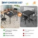 thumbnail image 3 of Yeshouse Juego de mesa plegable para niños de 3/5 piezas con sillas tapizadas, mesa cuadrada y estructura de metal, ideal para actividades y aulas de guardería, 3 of 8