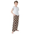 thumbnail image 4 of FORMRS Kids Pajama Pants with Pockets Size 13-14Y Boys Lounge Sleep Bottoms, Checkered Stars Pattern, 4 of 8