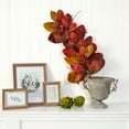 thumbnail image 3 of Nearly Natural 36in. Autumn Magnolia Leaf with Berries Artificial Tear Drop, Orange, 3 of 3