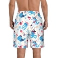 thumbnail image 3 of Naloa Party Shark Cute Men's Beach Shorts, Surfing shorts, Swim trunks, Quick Dry Swim Trunks for Surfing Beach Fun - Medium, 3 of 9