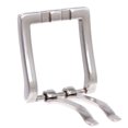 thumbnail image 3 of 1 5/8" (40 mm) Silver Tone Rectangular Flat Double Prong Belt Buckle, 3 of 3