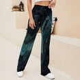 thumbnail image 4 of Marble Texture Women's Wide Leg Pants High Waist Adjustable Knot Loose Casual Trousers Business Work Casual Pants, 4 of 8