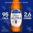 thumbnail image 4 of Michelob ULTRA Superior Light American Lager Beer, 20 pack 12 fl oz Glass Bottles 4.2% ABV, 4 of 9