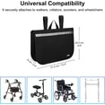 thumbnail image 3 of SupreGear Black Waterproof Storage Organizer Bag for Rollator Walkers, Knee Scooters & Mobility Aids, 3 of 8