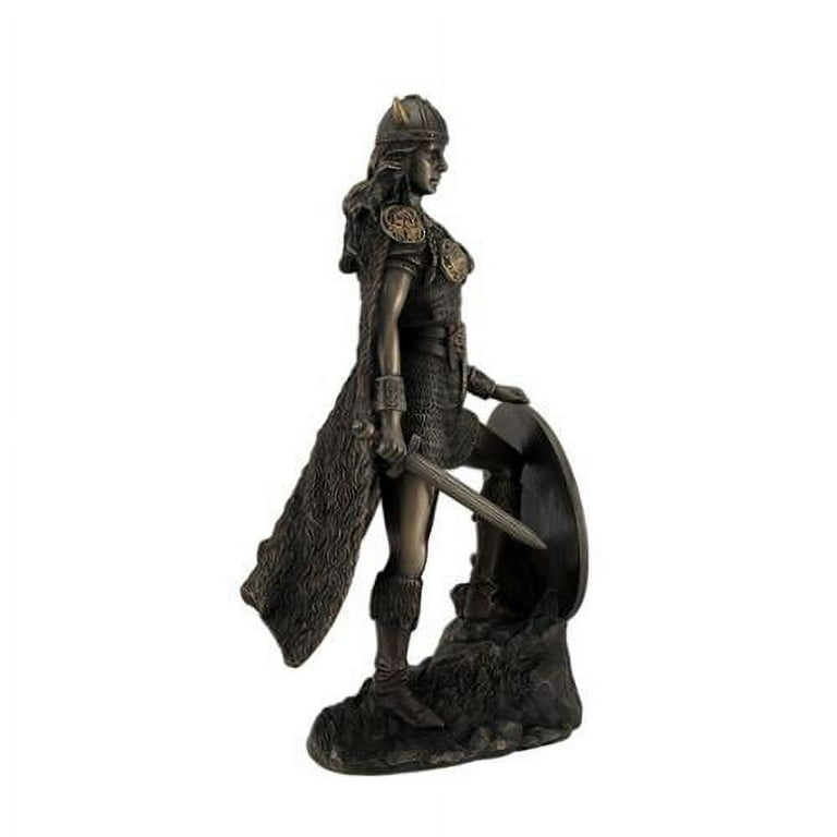 Viking Shieldmaiden Bronze Finished Statue Norse Mythology 