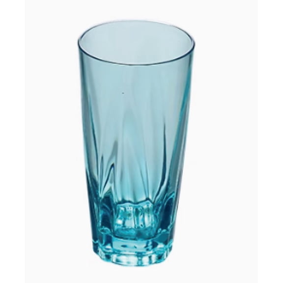 Lavellea Cups,Plastic Unbreakable Tumblers Cups 12.85oz, Set of 1 Plastic Highball Drinking Glasses Tumbler, Plastic Large Drinking Cups Set (Blue)