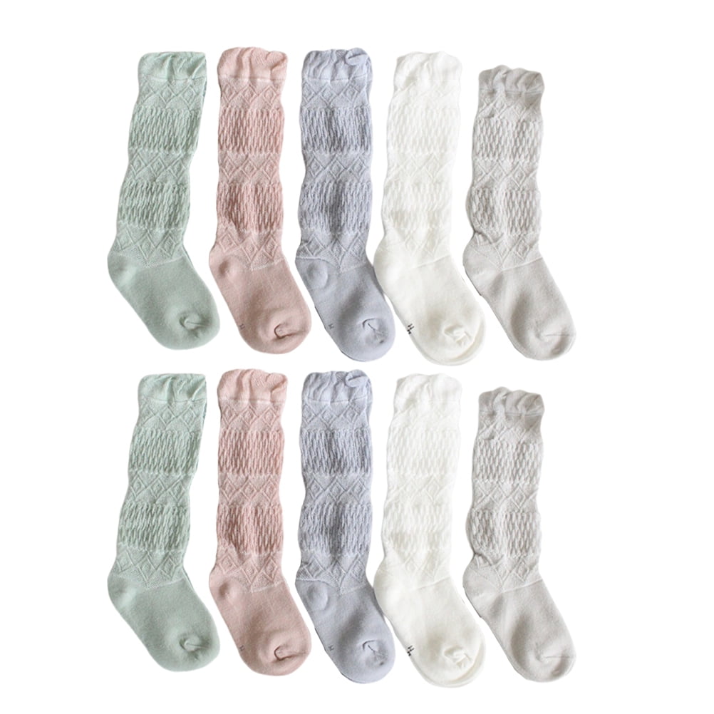 5 Pair Knee-high Stockings Toddler Knee Socks Cotton Stockings Baby Socks Comfortable Stockings Child Baby