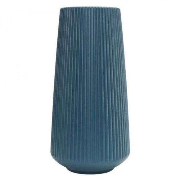 Shop Clearance! Flower Vase Home Plastic Vase Blue Imitation Ceramic Flower Pot Decor Blue