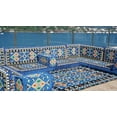 thumbnail image 3 of U Shaped Arabic Floor Sofa Set, Blue Floor Cushions, Patio Sofas, Terrace Sofa, Moroccan Sofas, Turkish Sofa Seating Set, 3 of 3