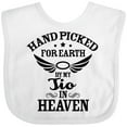 thumbnail image 3 of Inktastic Handpicked for Earth by My Tio in Heaven with Angel Wings Boys or Girls Baby Bib, 3 of 4