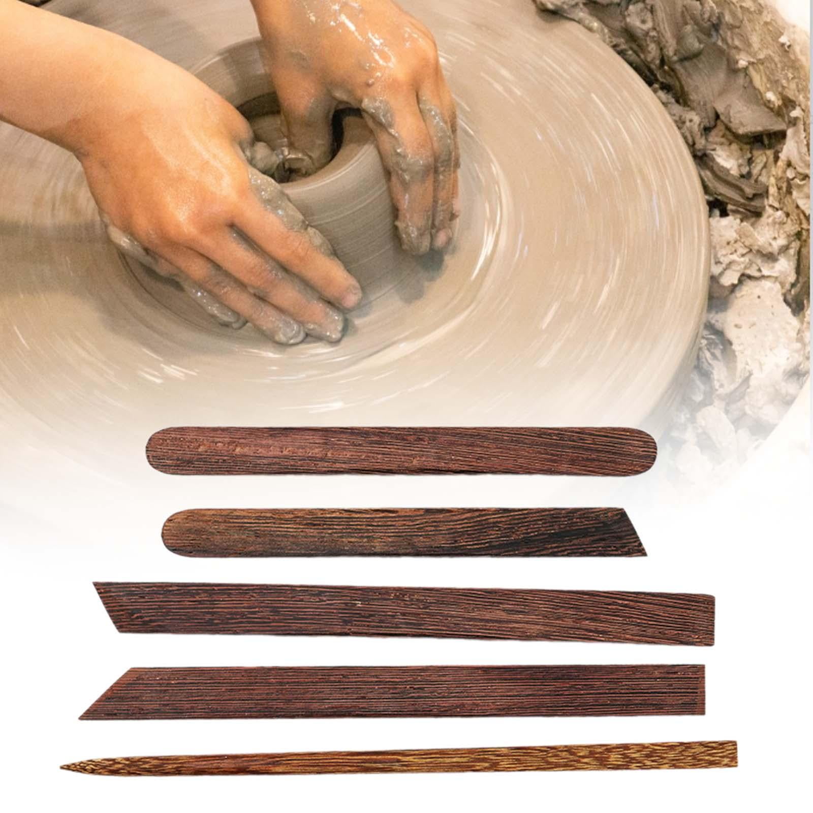 Tachiuwa 5 Pieces Clay Sculpting Tools Clay Modelling Tools Pottery Tools Adults Portable Beginners Pottery Trimming Tools for Carving
