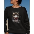 thumbnail image 2 of Stay Grumpy Sweatshirt Women -T-Line Designs, Female 5X-Large, 2 of 4