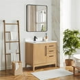 thumbnail image 3 of Gara 36" Single Bath Vanity in Washed Ash Grey with White Grain Composite Stone, 3 of 17