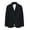 Black, variant on Men's Casual Three-Button Stripe Lined Cotton Twill Suit Jacket Army Green