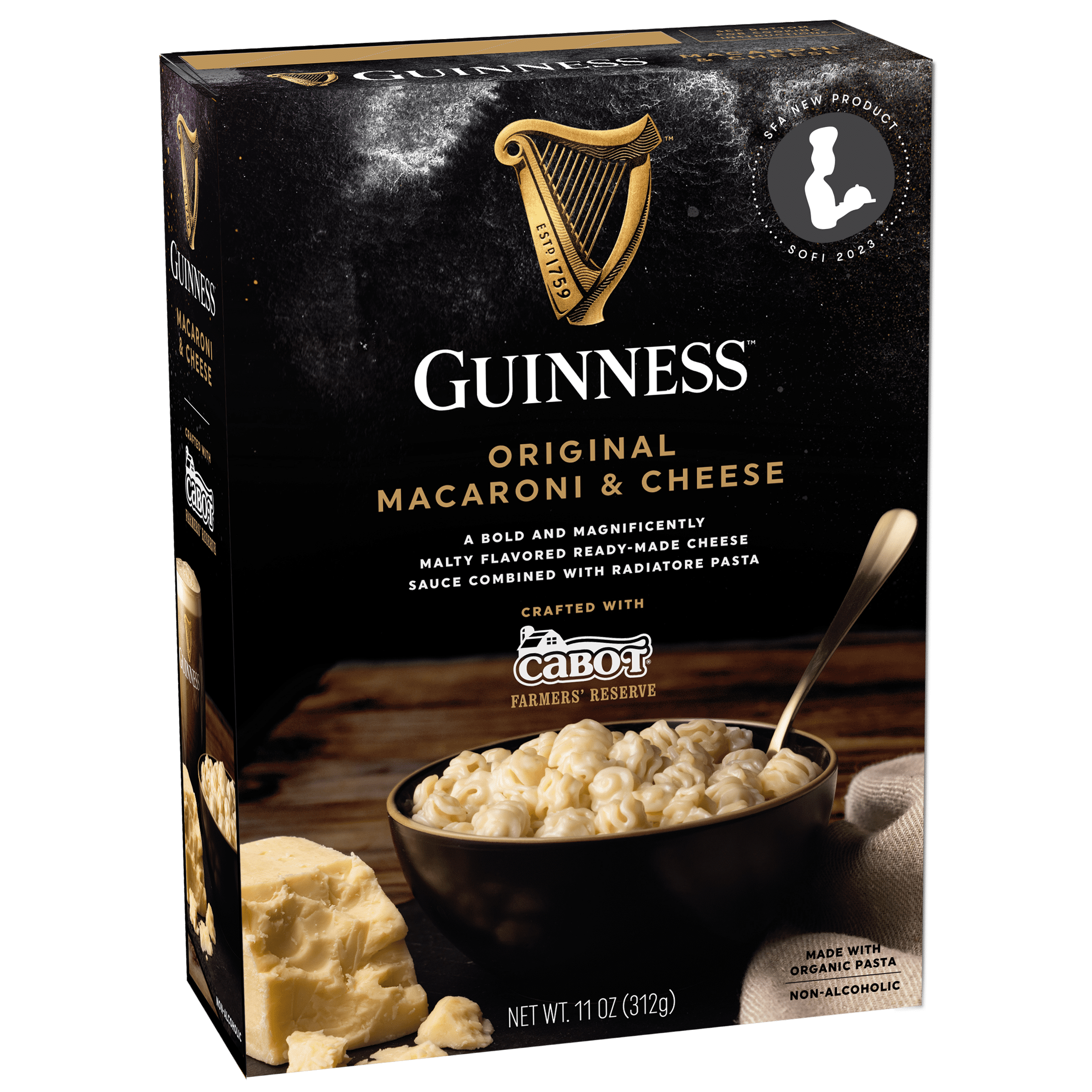 Guinness Original Macaroni & Cheese with Organic Pasta, 11 oz Box, Shelf-Stable