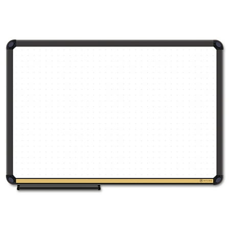 The Board Dudes Dry Erase Board, Cork Inset Frame, 48 x 36, Black