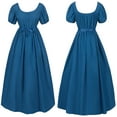 thumbnail image 2 of LUOGENLI Girls Dresses Size 8-10 Fancy Plus Size Big Girls Regency Dresses Ruffled Classical Puff Sleeve Empire Waist Dress Belt Gown Girls Dresses 5T Girls Dresses Size 7-8 16-17 Years, 2 of 4