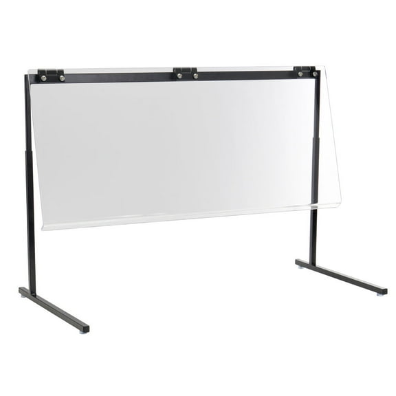 Hubert Flex Portable Sneezeguard, Acrylic, Black - 35"L x 17 2/5"W x 15 31/50"H