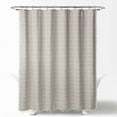 thumbnail image 4 of EvJk 1PC Modern Waterproof Plaid Shower Curtains with Tassel for Bathroom, 72" x 72", Taupe, 4 of 7
