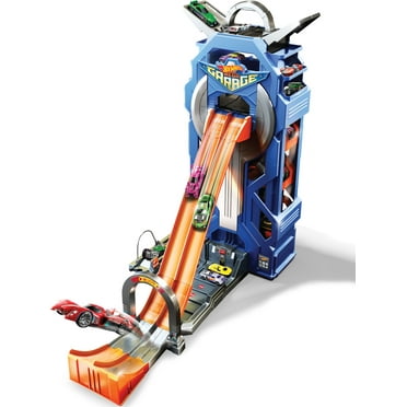 Hot Wheels Mega Garage Toy Car Track & Playset, Stores 35  1:64 Scale Vehicles